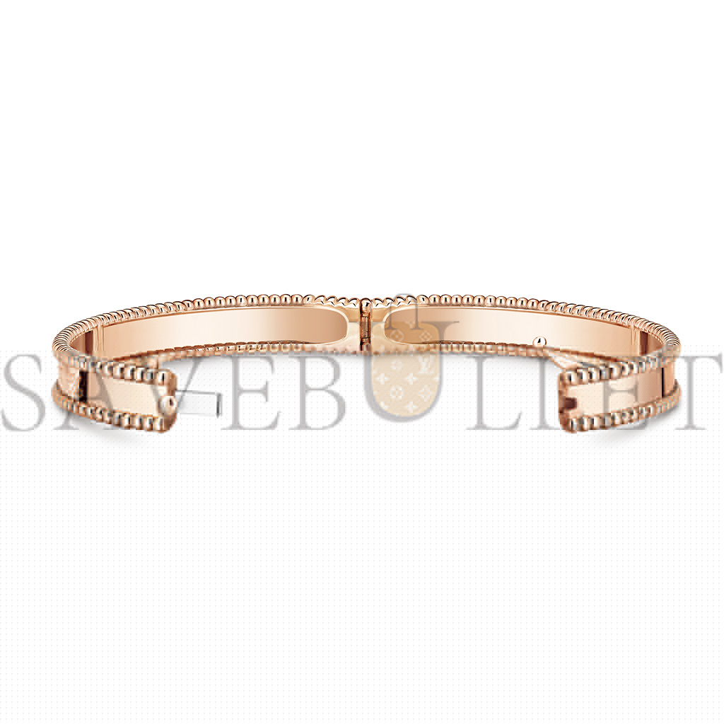 VAN CLEEF ARPELS PERLÉE SIGNATURE BRACELET, MEDIUM MODEL - ROSE GOLD  VCARP3K700